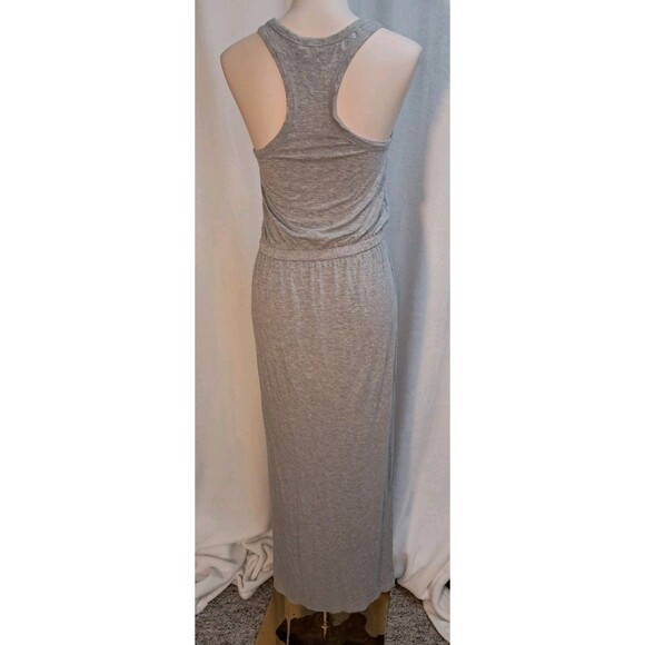 J.Crew Size XS Gray Heather Sleeveless Maxi Tank Dress Racerback Side Slits - Picture 5 of 11